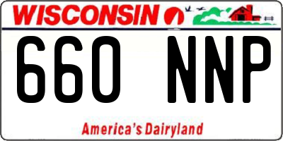WI license plate 660NNP