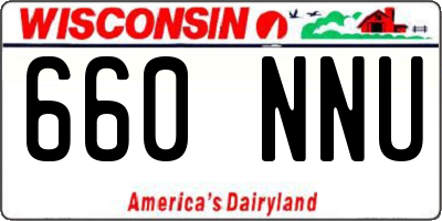 WI license plate 660NNU