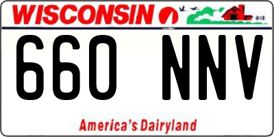 WI license plate 660NNV