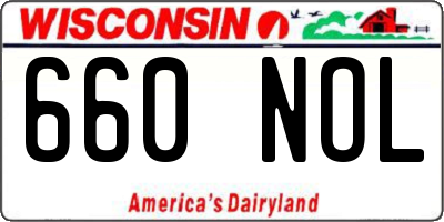 WI license plate 660NOL