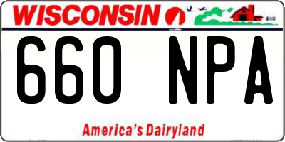 WI license plate 660NPA