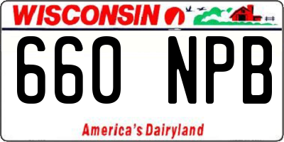 WI license plate 660NPB