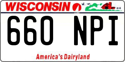 WI license plate 660NPI
