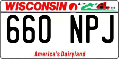 WI license plate 660NPJ