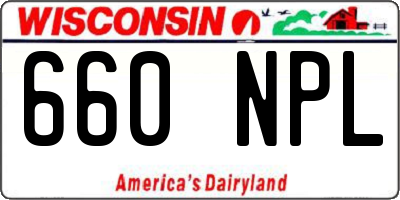 WI license plate 660NPL