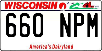 WI license plate 660NPM