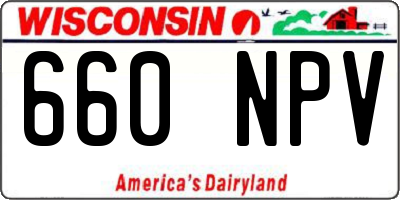 WI license plate 660NPV