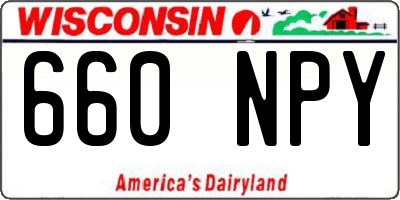 WI license plate 660NPY