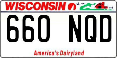 WI license plate 660NQD