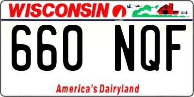 WI license plate 660NQF