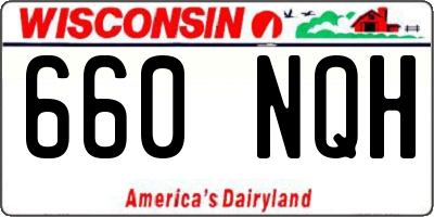 WI license plate 660NQH