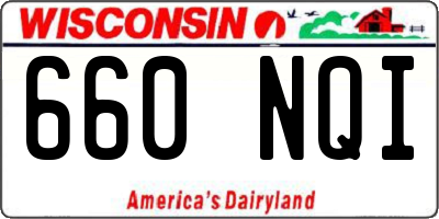 WI license plate 660NQI
