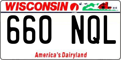 WI license plate 660NQL