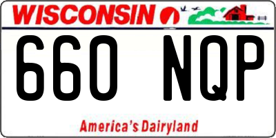 WI license plate 660NQP