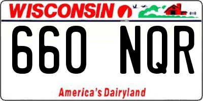 WI license plate 660NQR