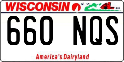 WI license plate 660NQS