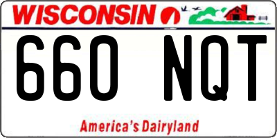 WI license plate 660NQT