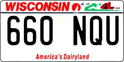 WI license plate 660NQU