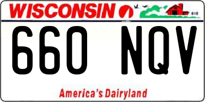 WI license plate 660NQV