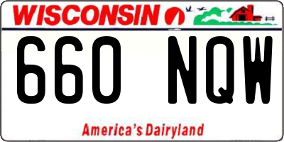 WI license plate 660NQW