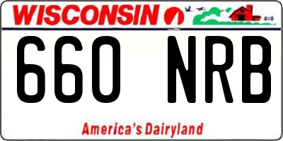 WI license plate 660NRB