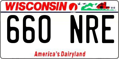 WI license plate 660NRE