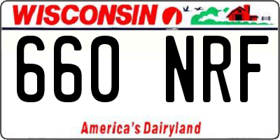 WI license plate 660NRF