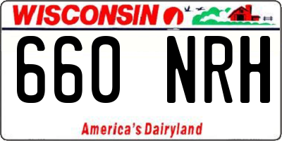 WI license plate 660NRH