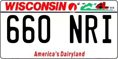 WI license plate 660NRI