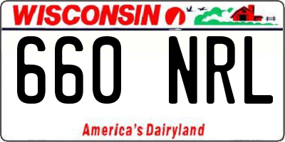 WI license plate 660NRL