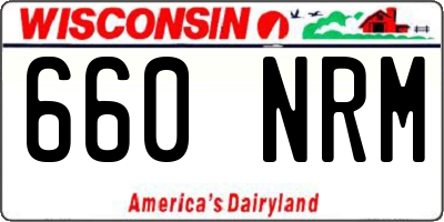 WI license plate 660NRM