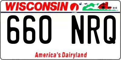 WI license plate 660NRQ