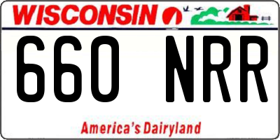 WI license plate 660NRR