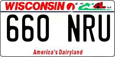 WI license plate 660NRU