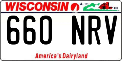 WI license plate 660NRV