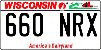 WI license plate 660NRX