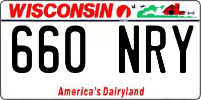 WI license plate 660NRY