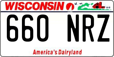 WI license plate 660NRZ