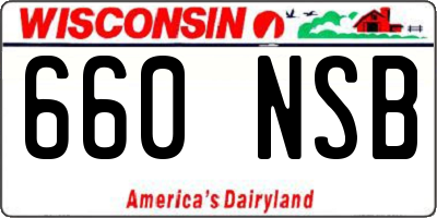 WI license plate 660NSB