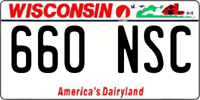 WI license plate 660NSC