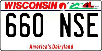WI license plate 660NSE