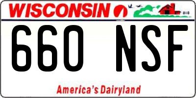 WI license plate 660NSF