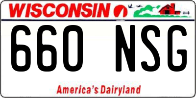 WI license plate 660NSG