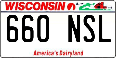 WI license plate 660NSL