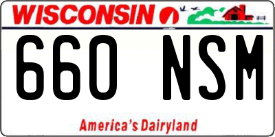 WI license plate 660NSM