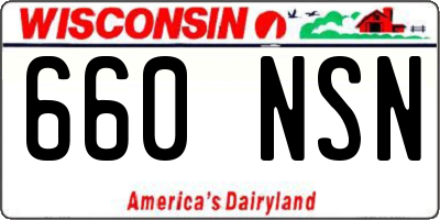 WI license plate 660NSN