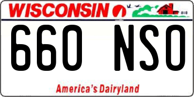WI license plate 660NSO