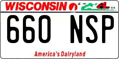WI license plate 660NSP