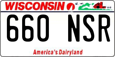 WI license plate 660NSR