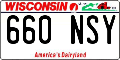 WI license plate 660NSY